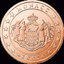 2 Cent UNC Monaco
